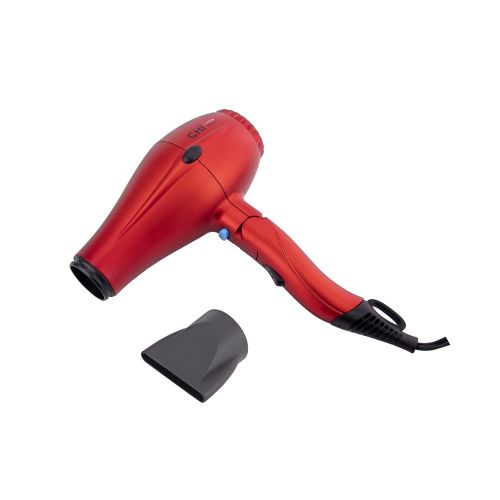 CHI 1400 Series Foldable Hair Dryer with Storage Bag, 1400W, Red